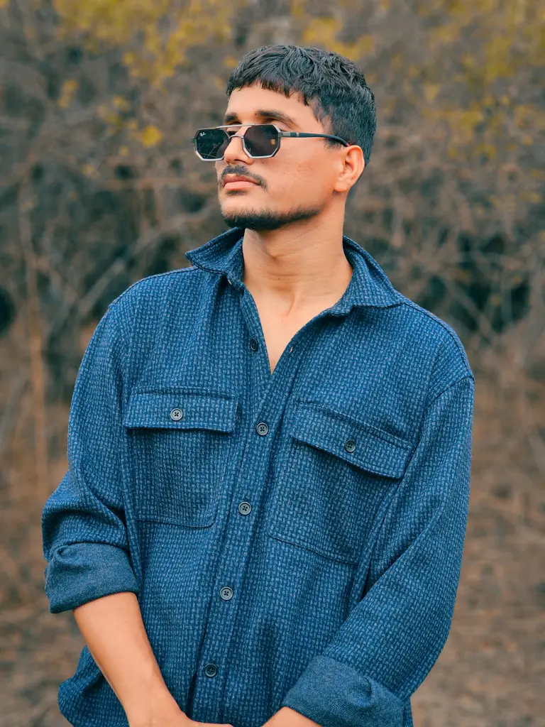Blue Polygon Shirt